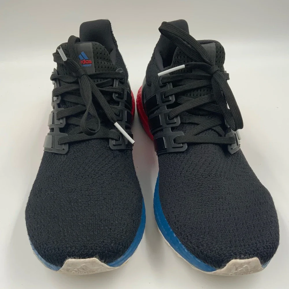 Adidas Ultraboost DNA Core Black Red Blue Running Shoes FX7236 Mens 9.5